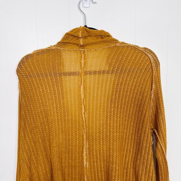 Free People Wildcat Thermal Cowl Neck Sweater Pullover in Cedar Orange Small S - Picture 9 of 13